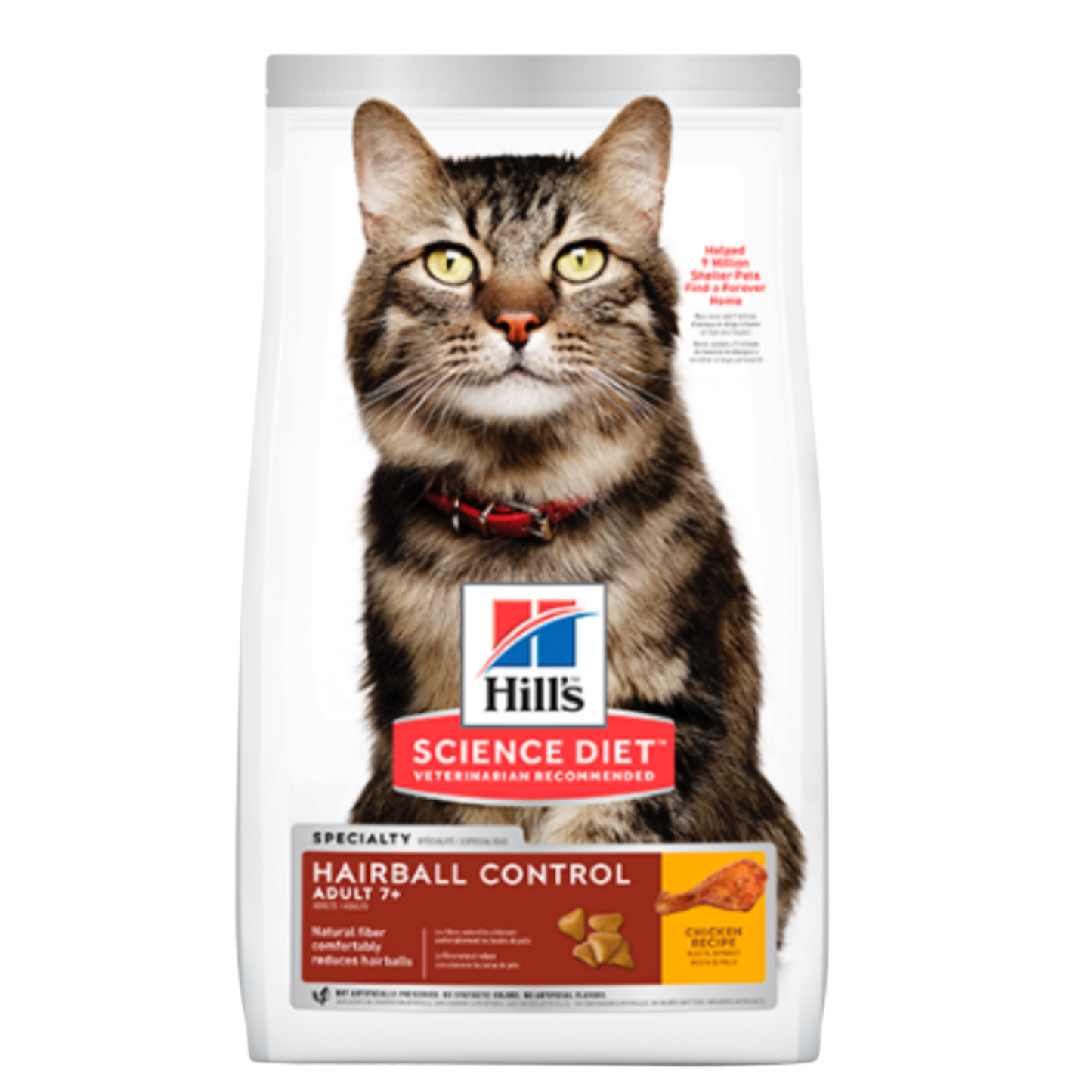 HILLS F ADULTO 7 + HAIRBALL X 3.5 LB -1.59 KG
