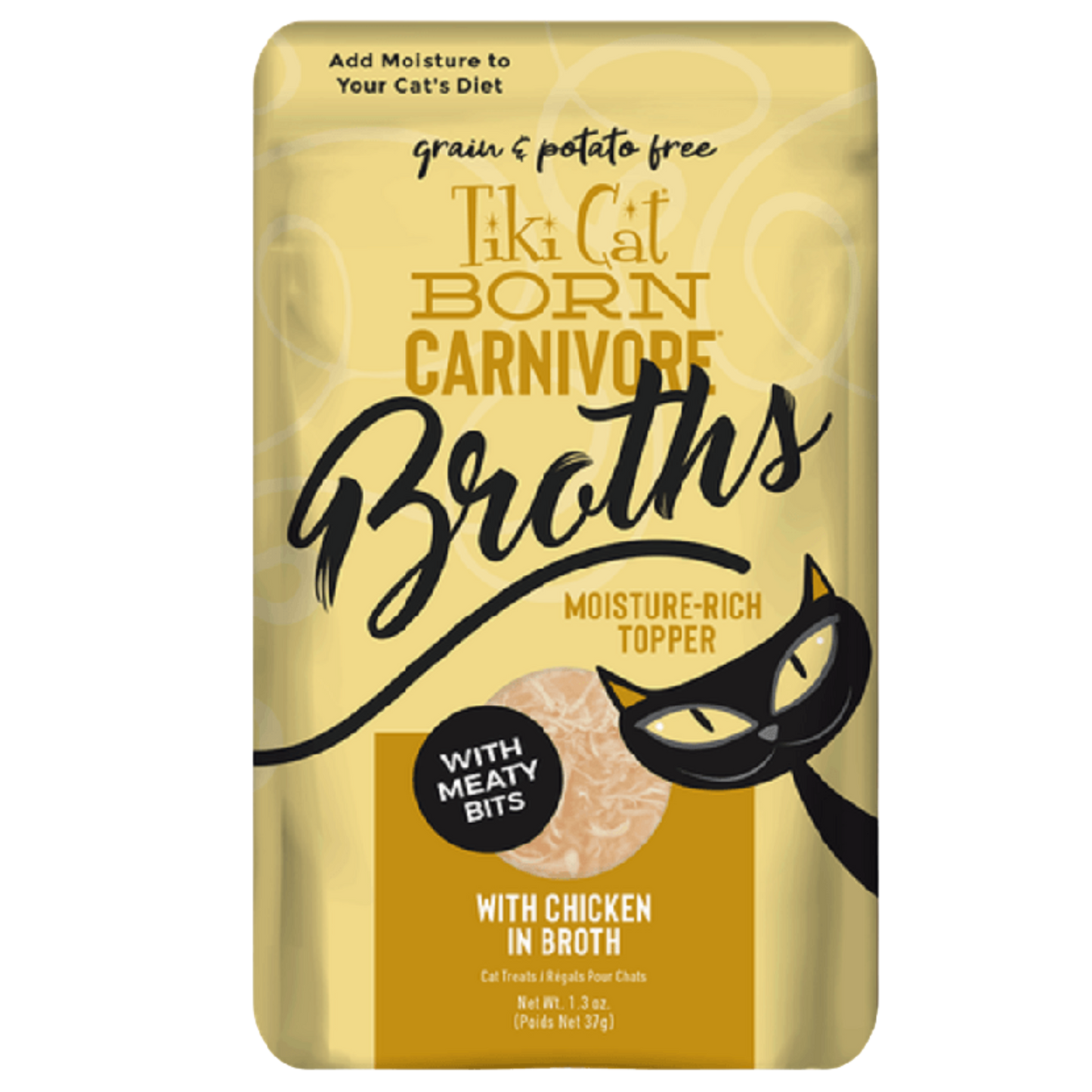 TIKI CAT BROTH POLLO EN CALDO X 37 GR POUCH