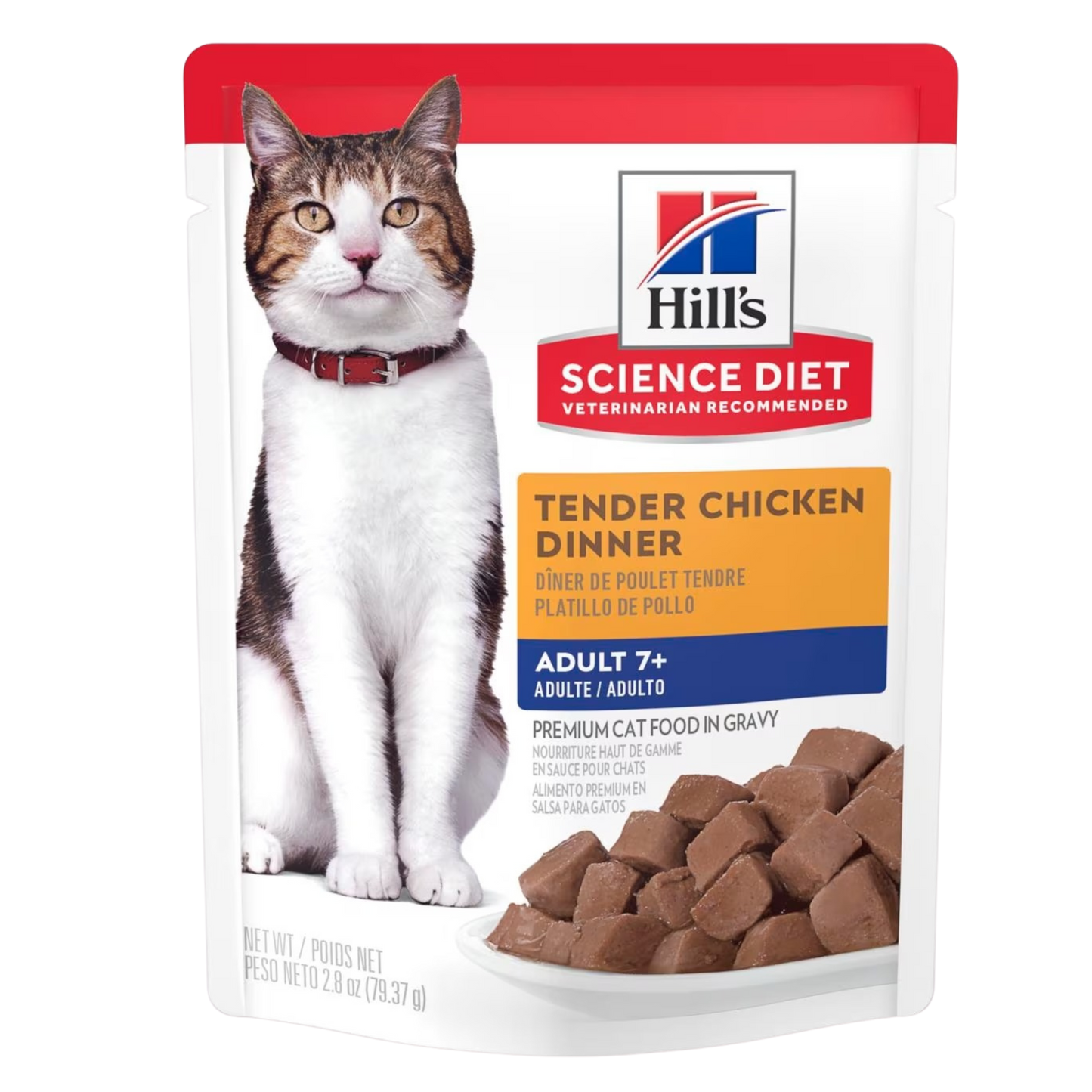 HILLS F ADULTO 7+ TENDER CHICKEN POUCHE X 79 GRS