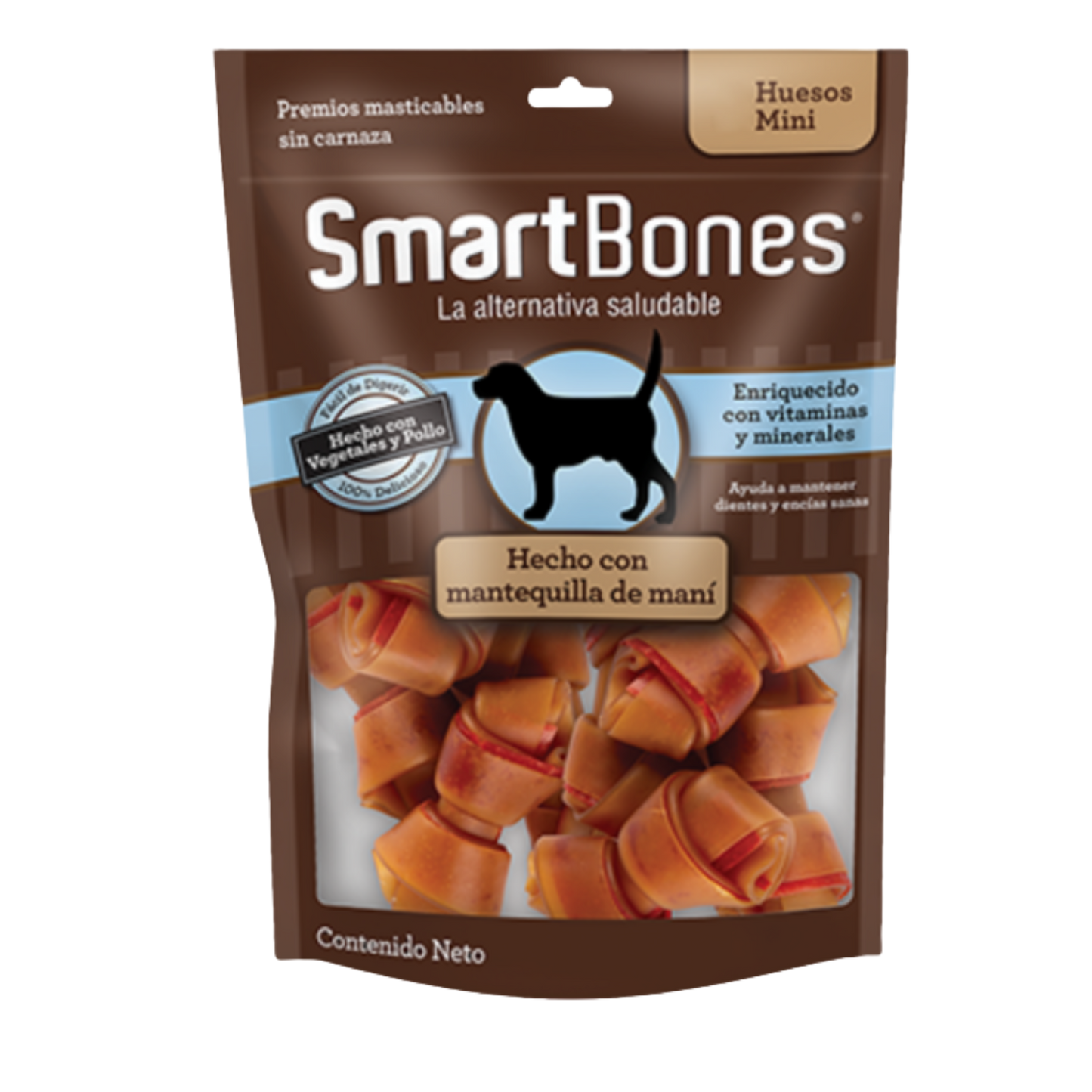 SMARTBONES PEANUT BUTTER MANTEQUILLA DE MANI MINI 8PK