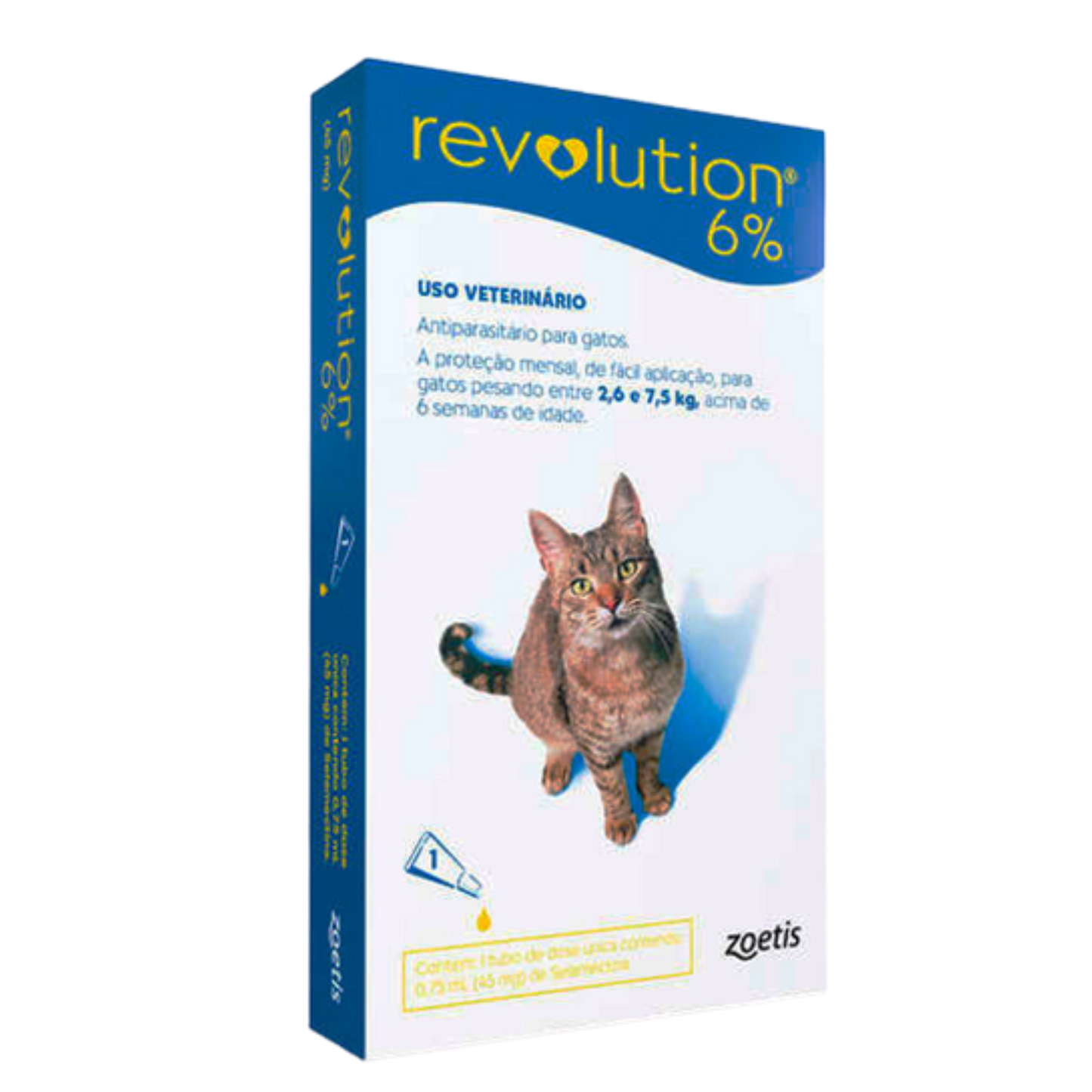 REVOLUTION 6% X 0.75 ML 2.6 A 7.5 KG AZUL