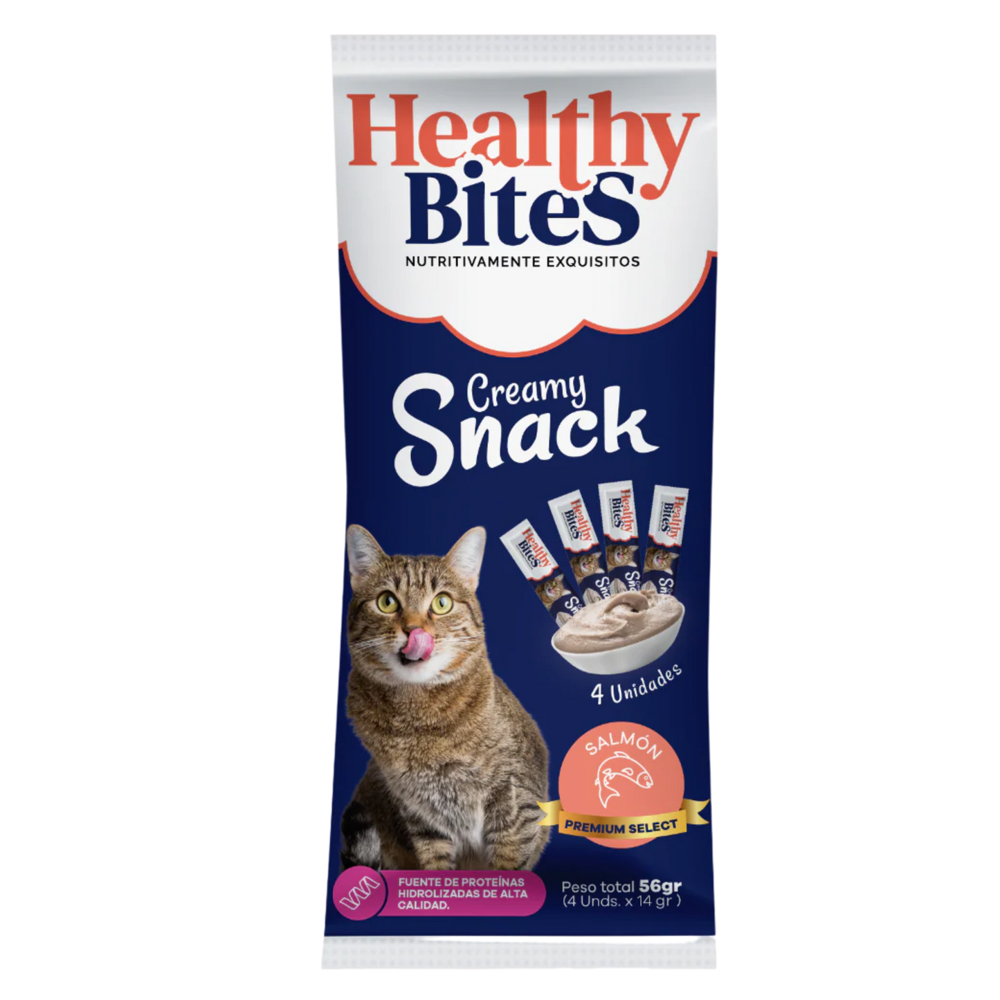HEALTHY BITES CREAM GATO SALMON SOBRE X 56 GR