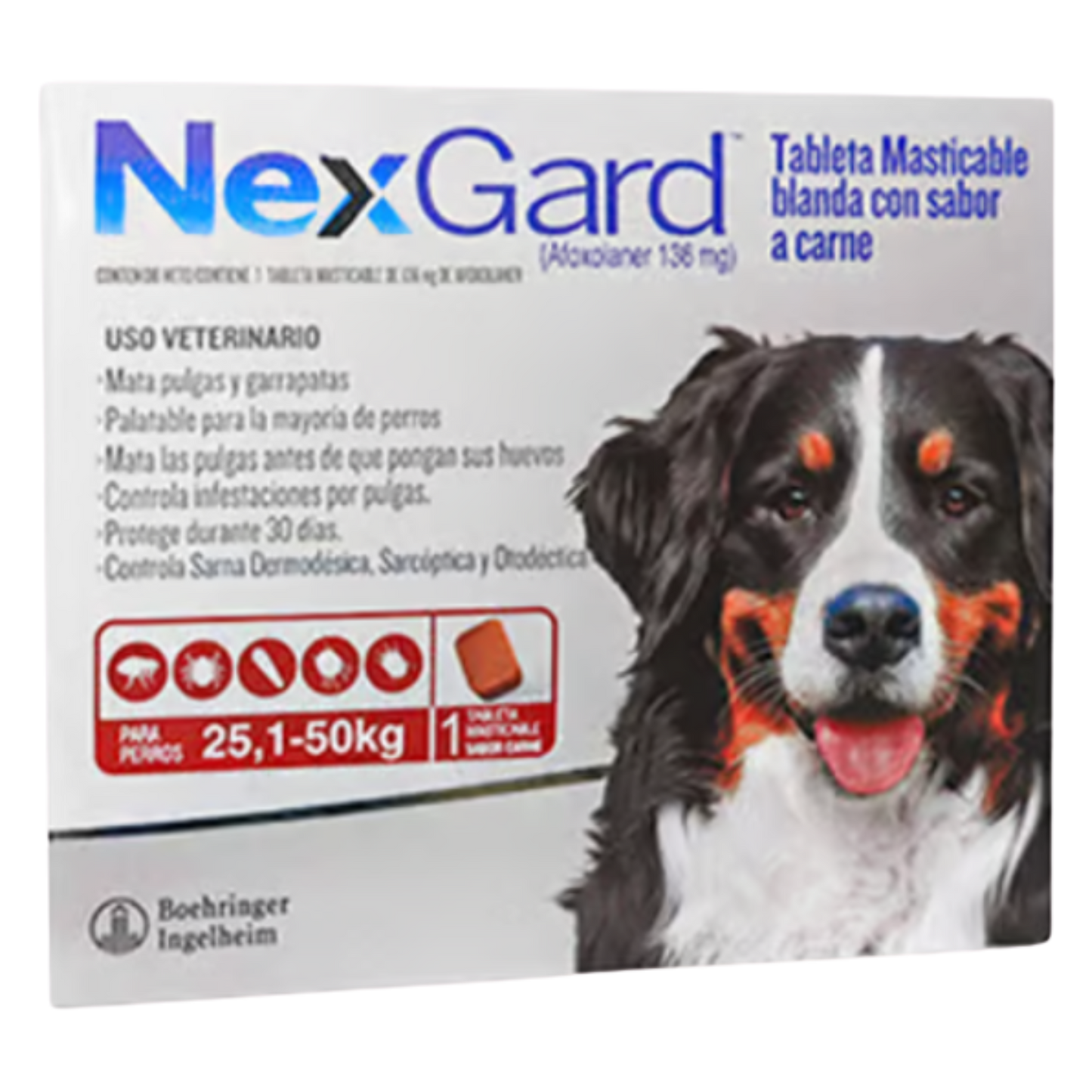 NEXGARD X 1TAB DE 25.1-50 KG PERROS