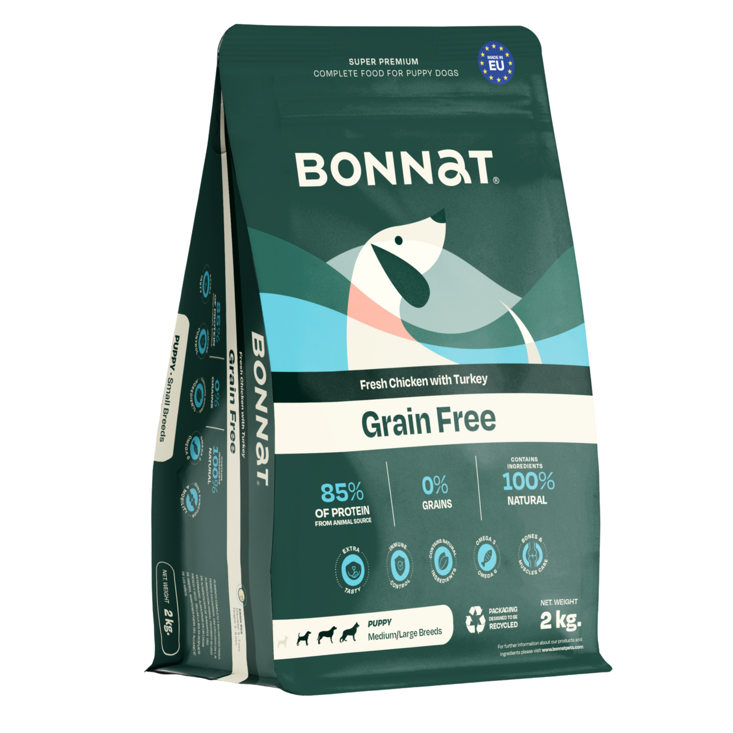BONNAT GRAIN FREE CANINE PUPPY MEDIUM LARGE BREEDS X 2 KG