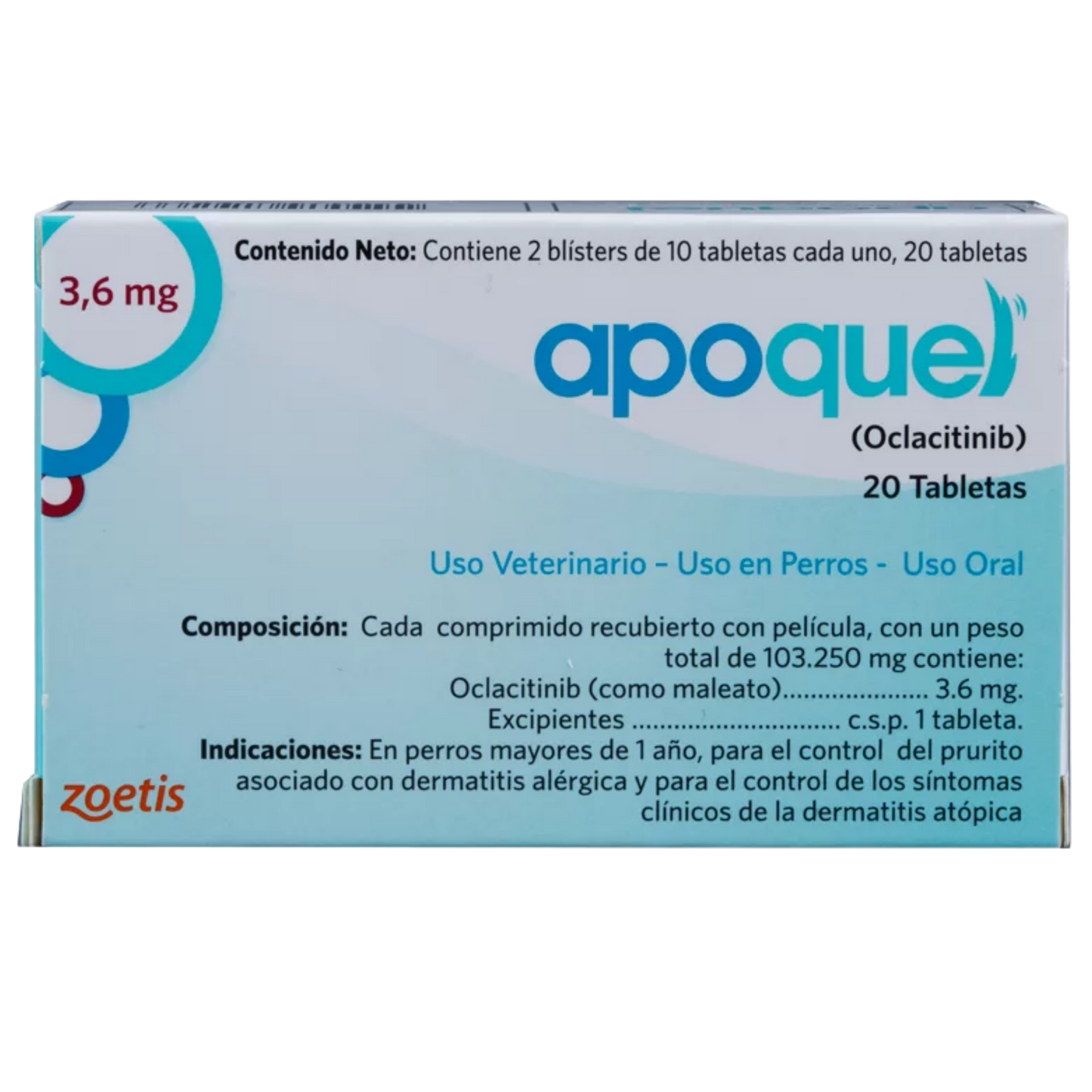 APOQUEL 3,6MG X 20 TABS