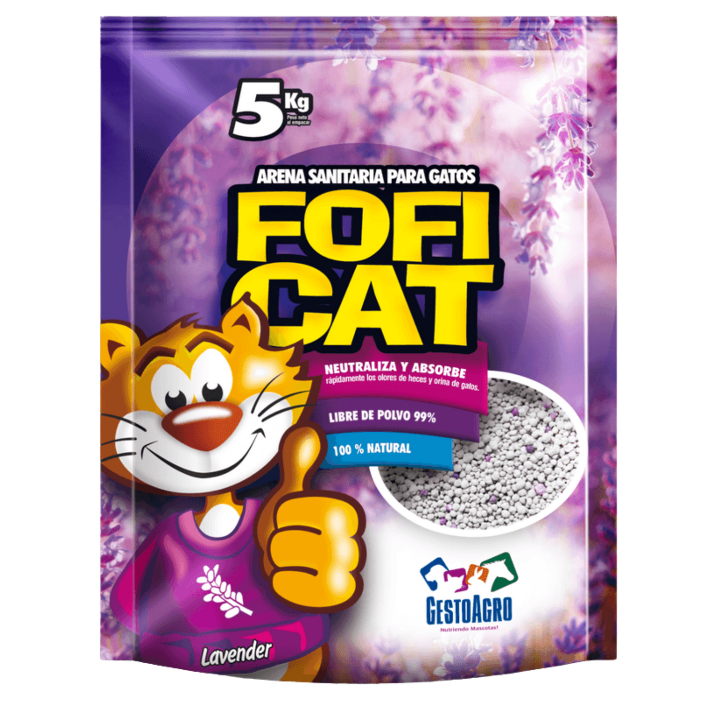 ARENA FOFICAT LAVANDA X5KL