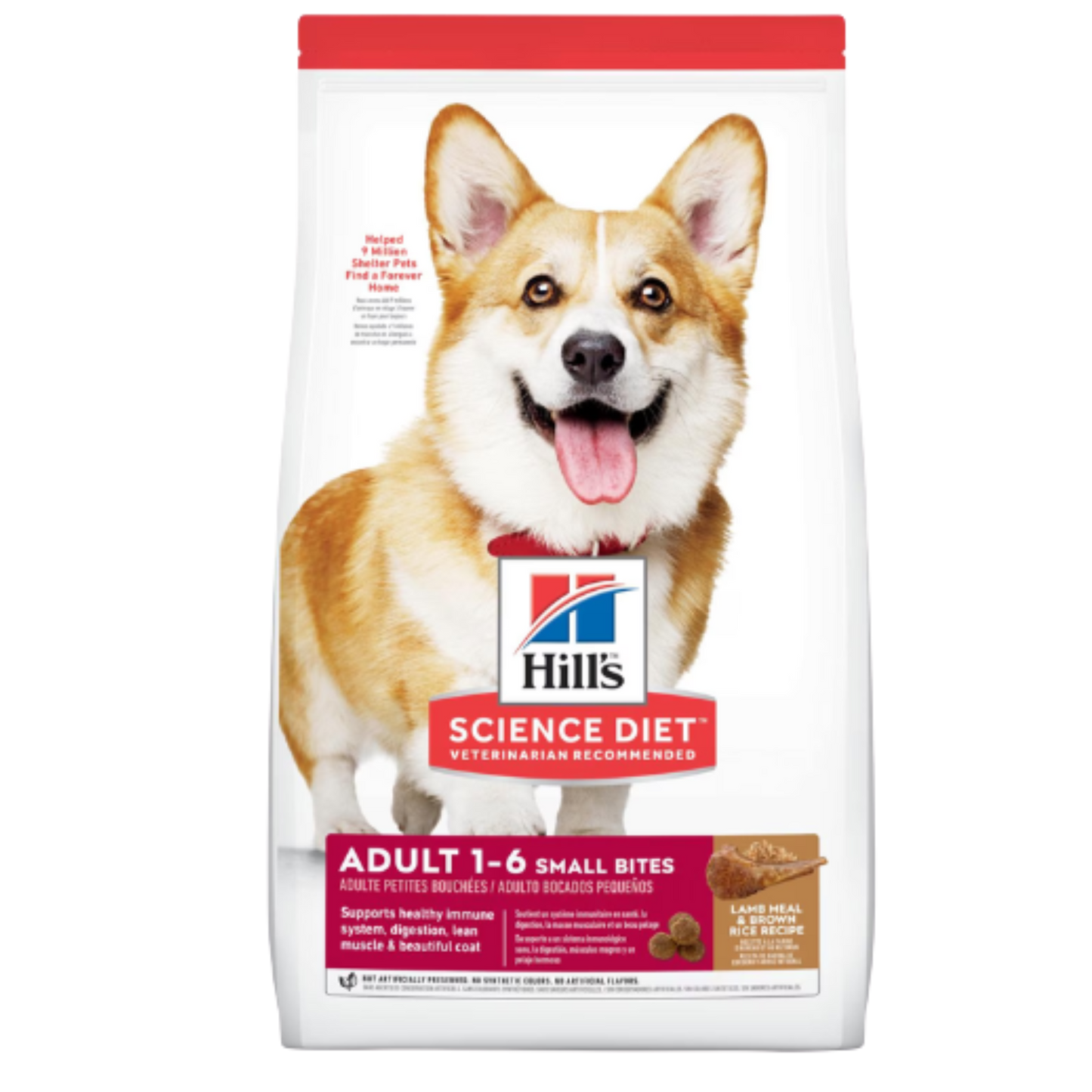 HILLS C ADULTO LAMB Y RICE SB SMALL BITES X 4.5 LB 2.04 KG
