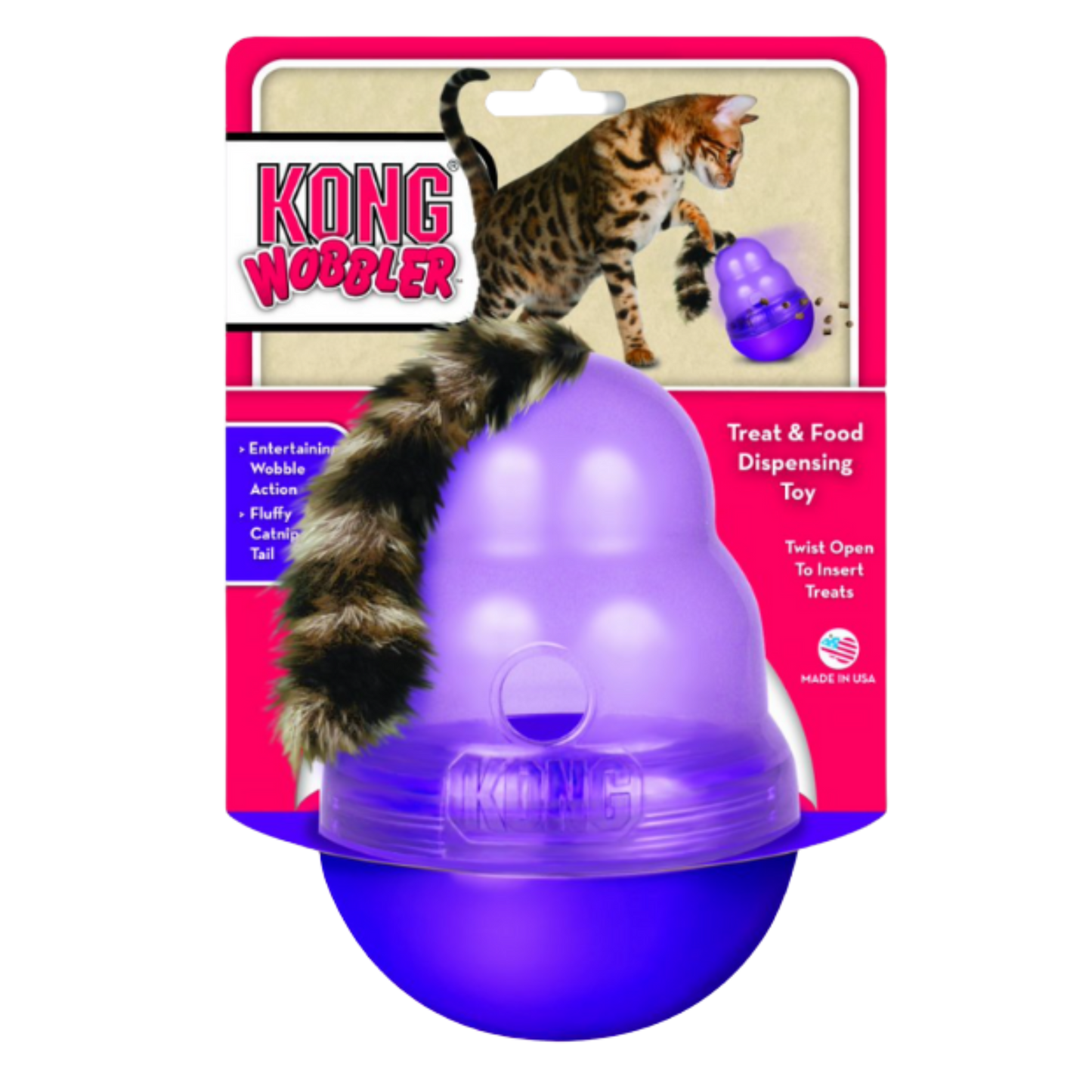 KONG GATO WOBBLER CON PLUMAS
