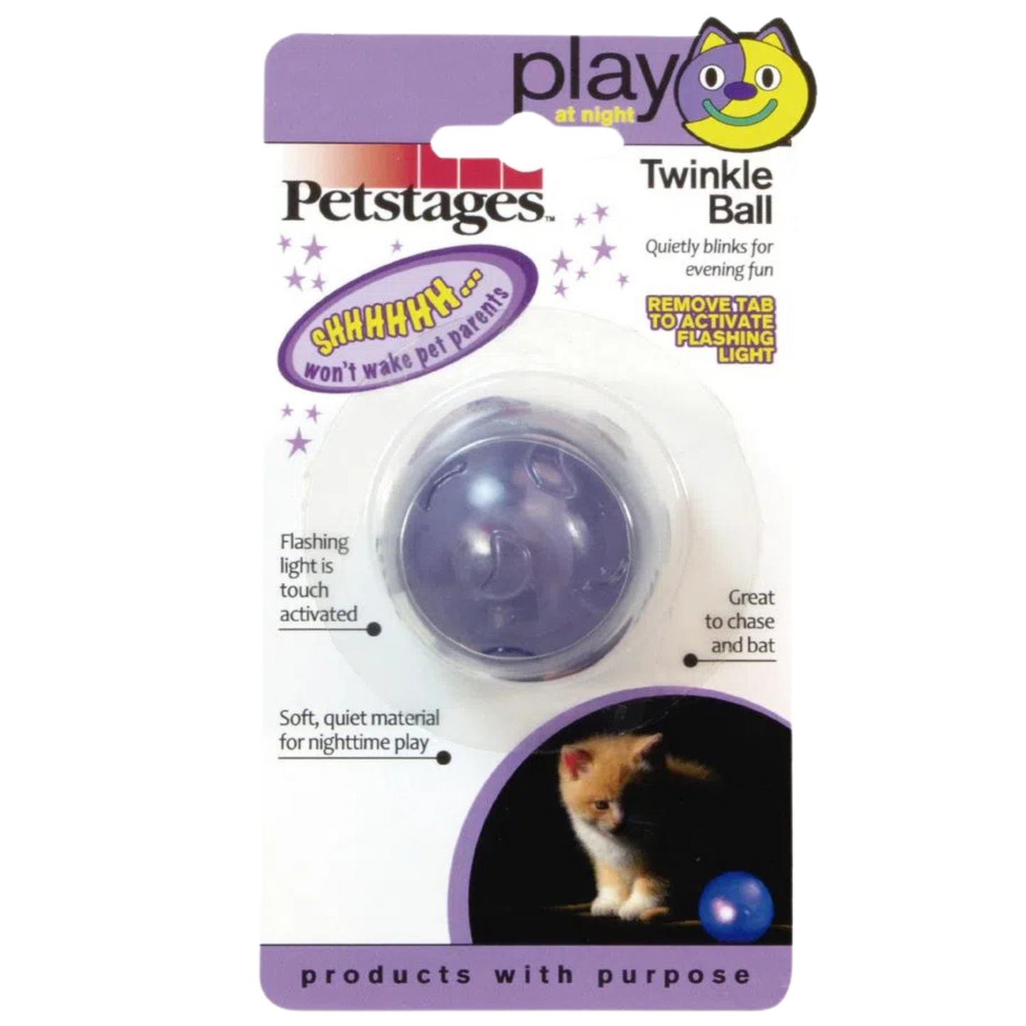 PETSTAGES GATO NIGHTIME PELOTA CON LUZ TWINKLE BALL