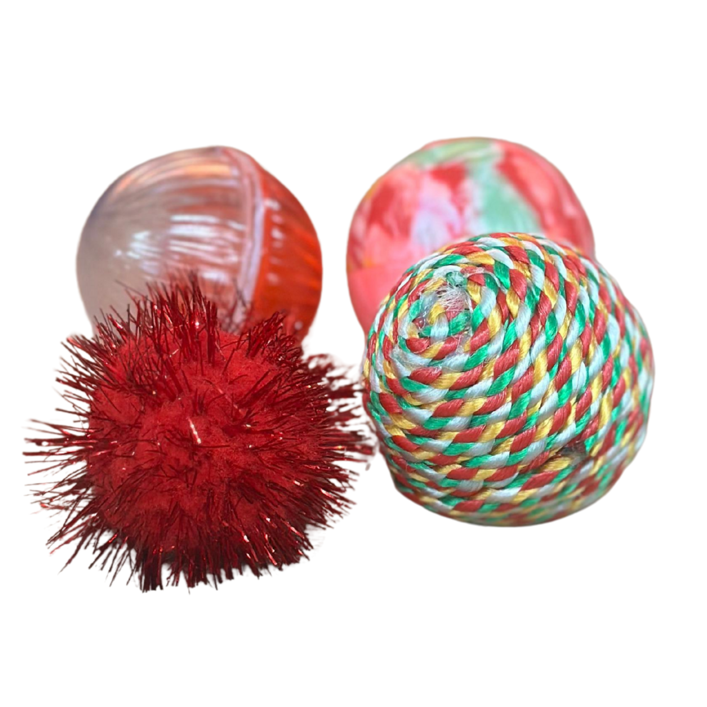 JUGUETE PARA GATO SET X4 PELOTAS ERIZO Y CIA