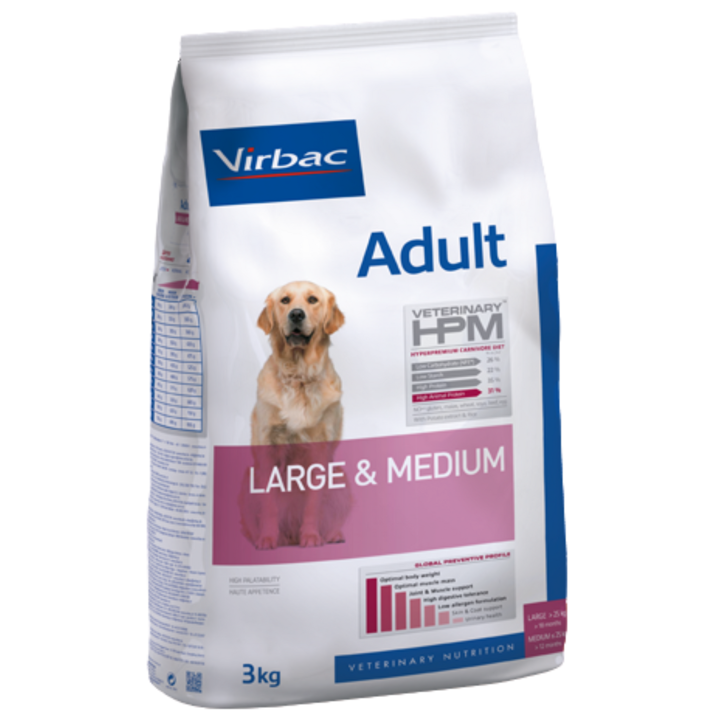 VIRBAC ADULTO DOG LARGE & MEDIUM X 3 KG