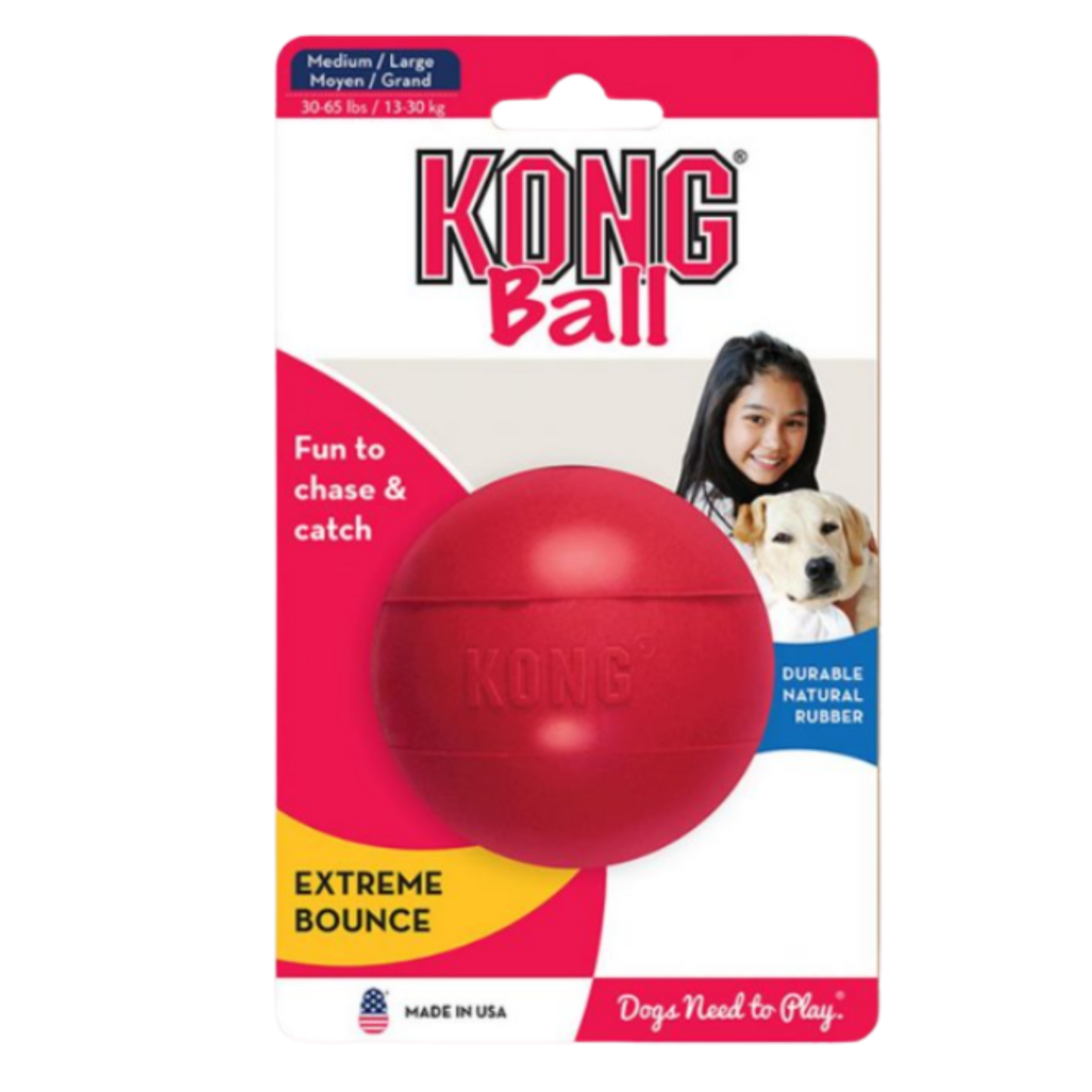 KONG PERRO CAUCHO CLASSIC PELOTA SMALL S