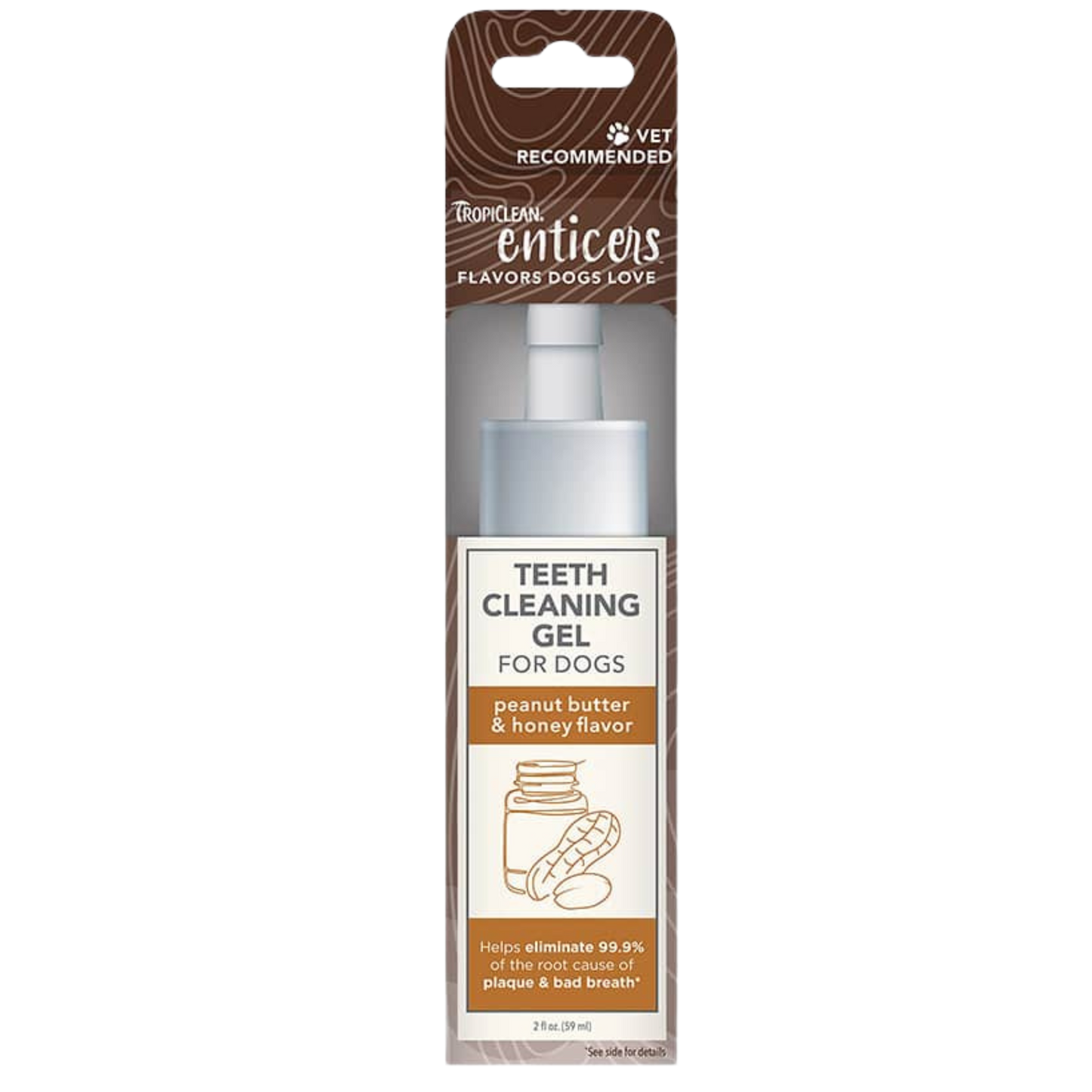 GEL ENTICERS GEL DIENTE PERRO MANTEQUILLA DE MANI Y MIEL X 2OZ