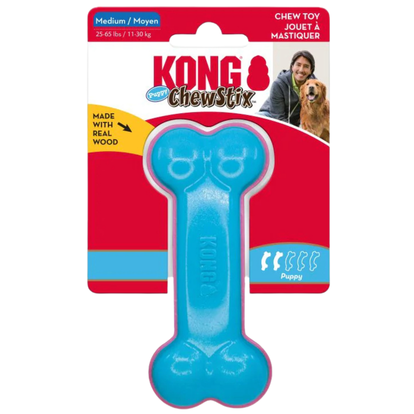 KONG PERRO CHEWSTIX PUPPY CURVE BONE MEDIUM