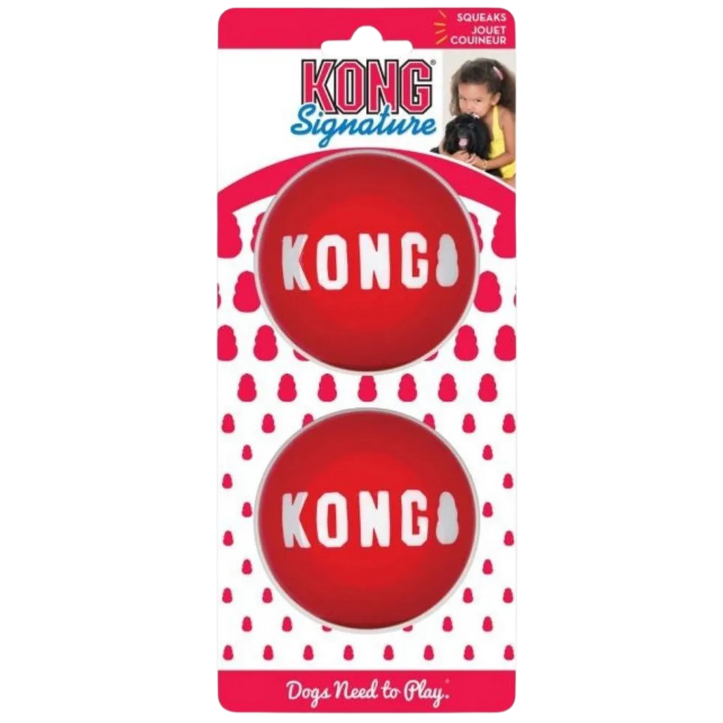 KONG PERRO PELOTAS SIGNATURE SMALL X 2 UNDS