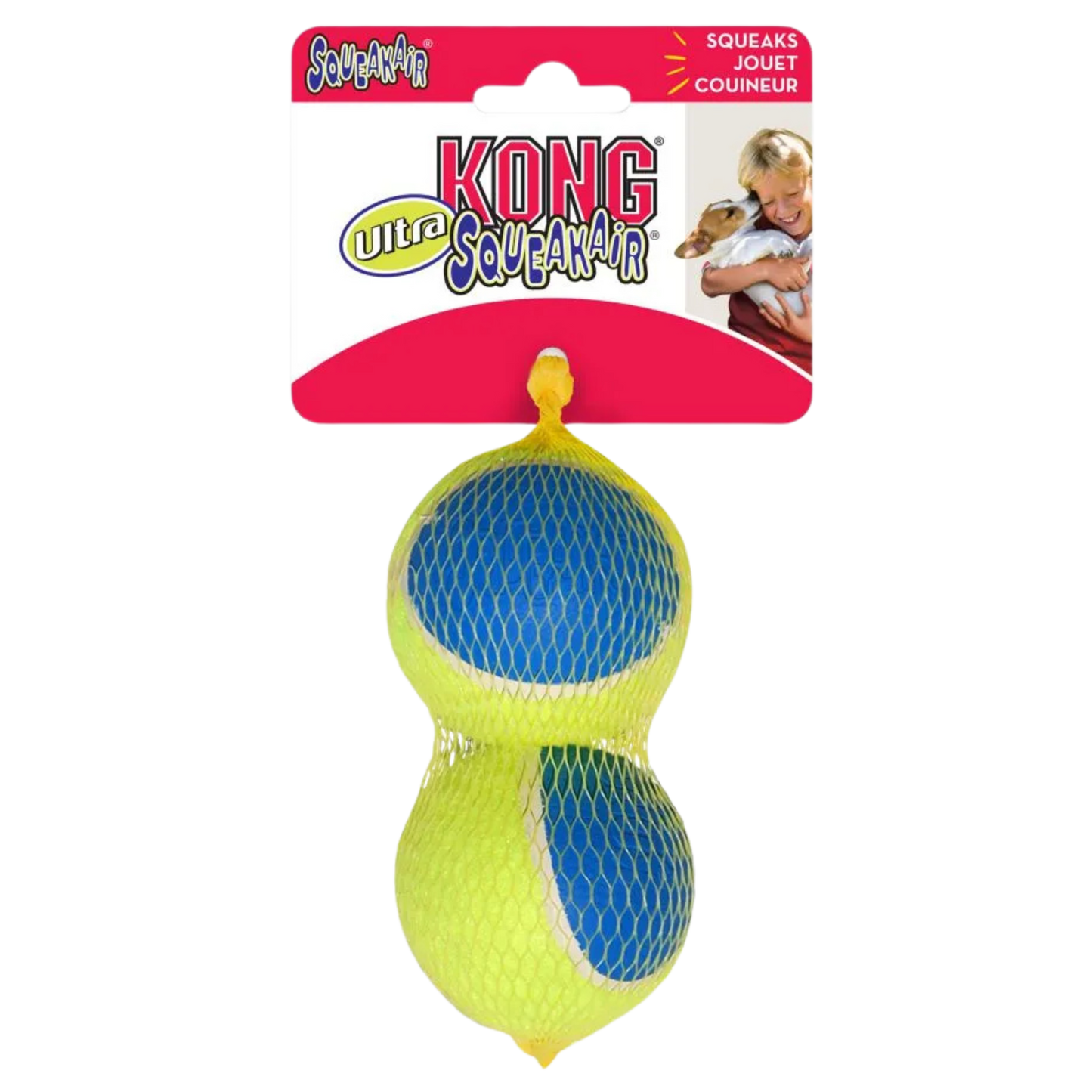 KONG PERRO ULTRA SQUEAK AIR PELOTA LARGE X2