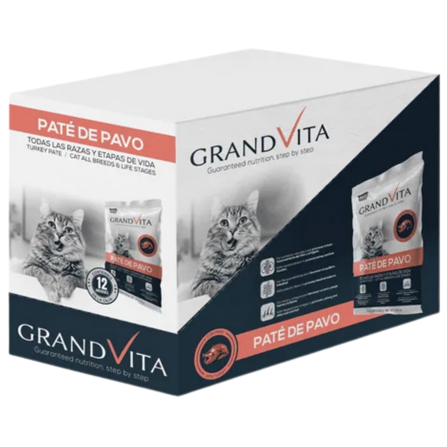 GRAND VITA PATE DE PAVO GATO 100GRS CAJAX12