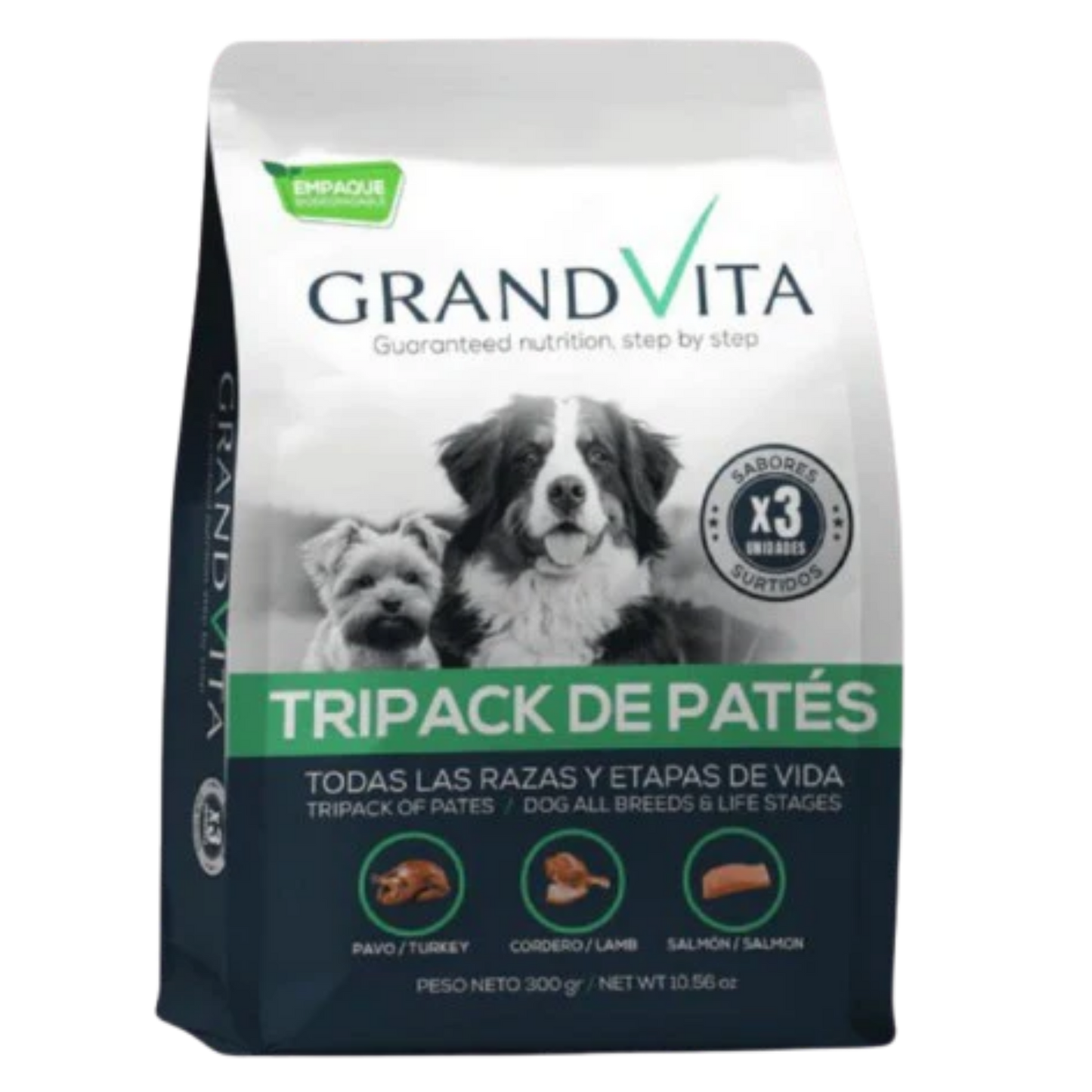 GRAND VITA TRIPACK SURTIDO DE PATES PARA PERRO 300GRS