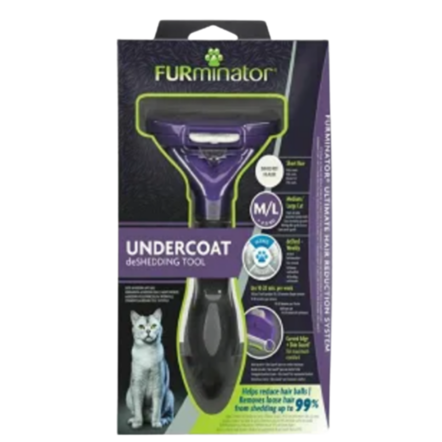 FURMINATOR DESLANADOR GATO MEDIUM LARGE PELO CORTO