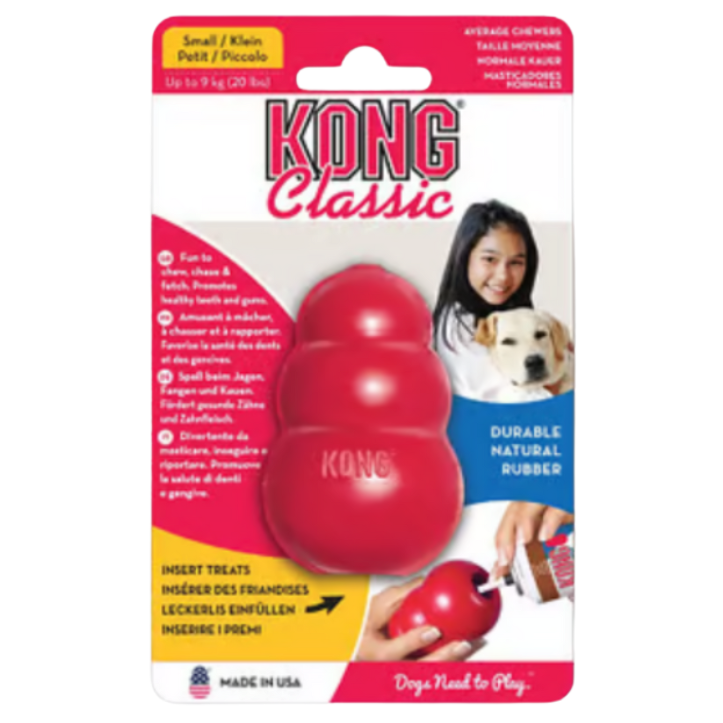 KONG PERRO CAUCHO CLASSIC PORTAPASABOCAS LARGE