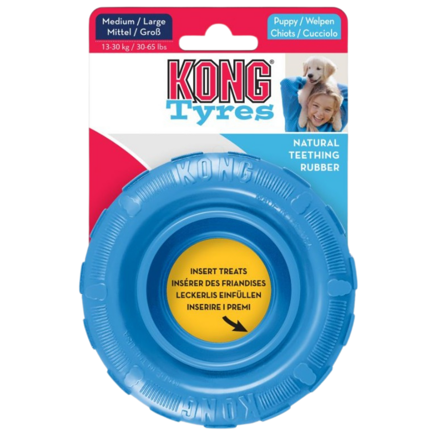 KONG PERRO CAUCHO PUPPY LLANTA MEDIUM
