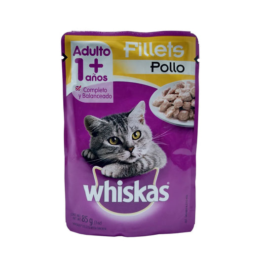 WHISKAS POUCHS POLLO X 85 G