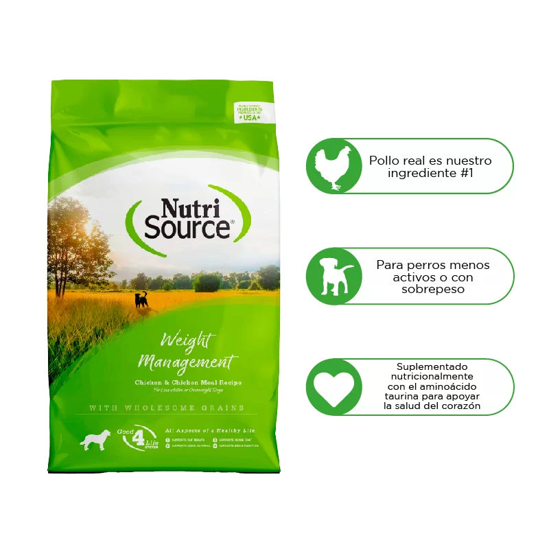 NUTRISOURCE WEIGHT MANAGE CHICKEN X 2.2 KG.