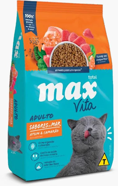 MAX F VITA GATO ADULTO SABORES DEL MAR ATUN Y CAMARON X 1KG