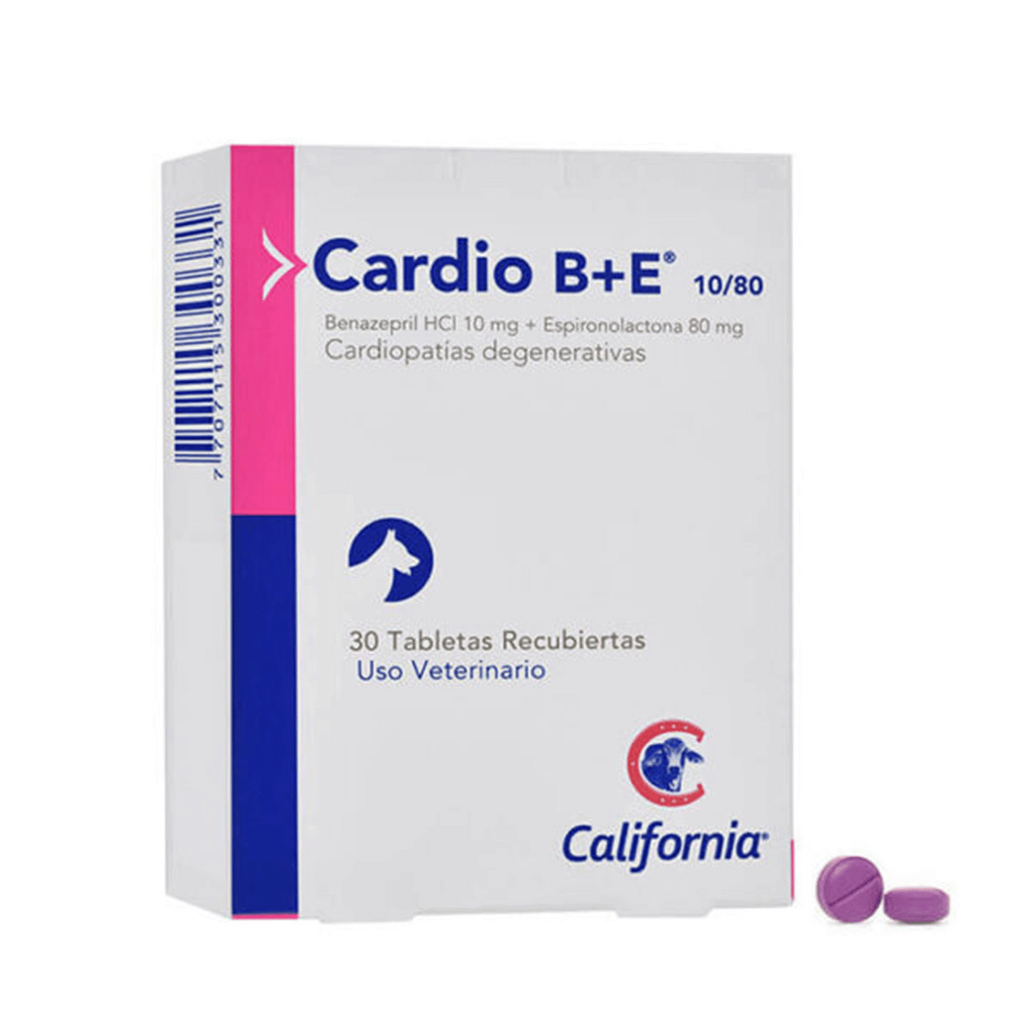 CARDIO B+E 10/80 MG 20-40 KG CAJA X 30 TABS