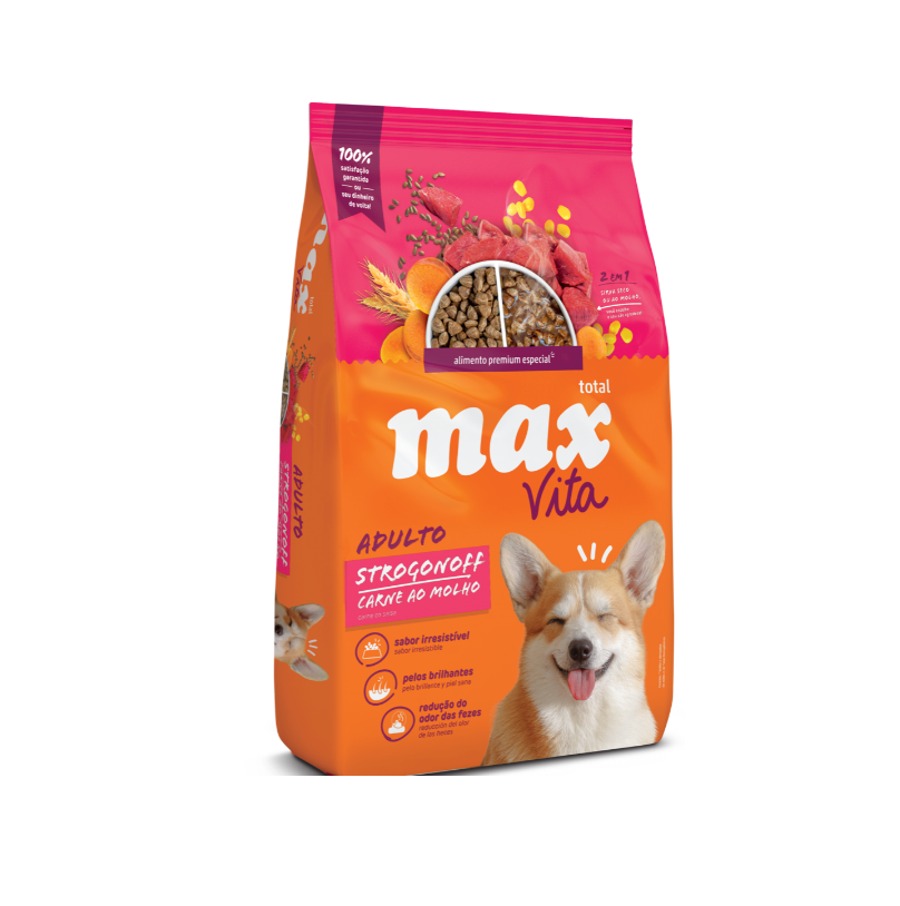 MAX C VITA ADULTO STROGONOFF CARNE AD MOLHO 3 KG