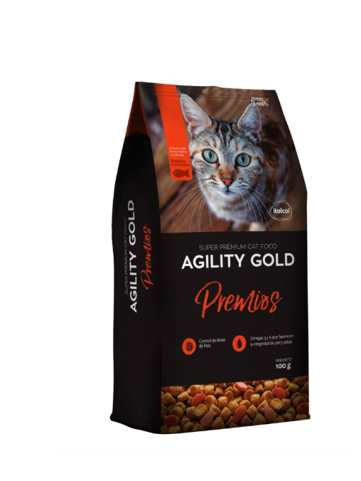 AGILITY GOLD PREMIOS GATOS X 100 GR