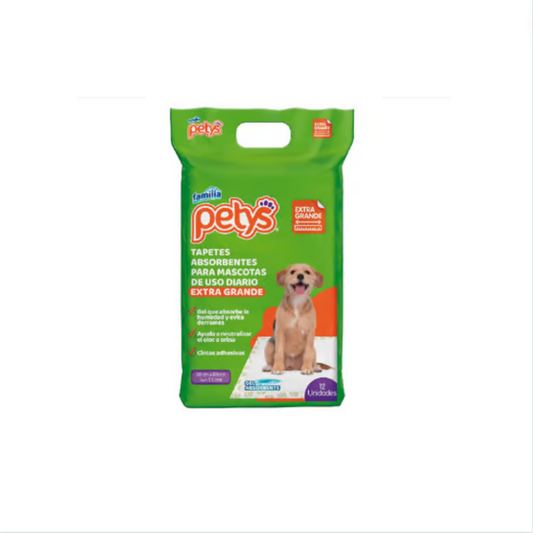 TAPETES ABSORBENTES PETYS FAMILIA 12X12 UNDES