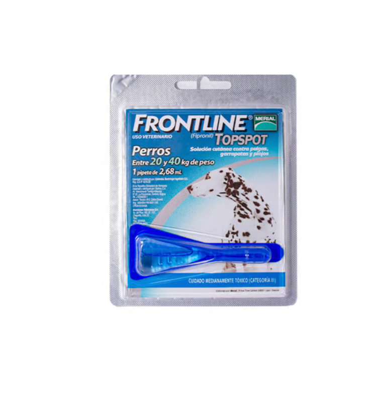 FRONTLINE 2.68 ML TOPSPOT X 1 PIPETA DE 20 Y 40 KG PERROS