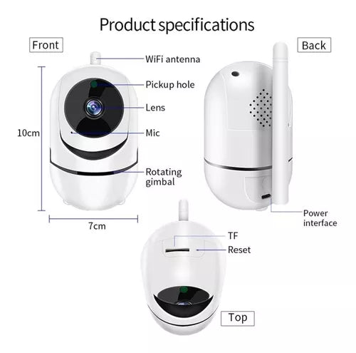 Camara De Seguridad Ip Wifi Robotica 360 Vigilancia