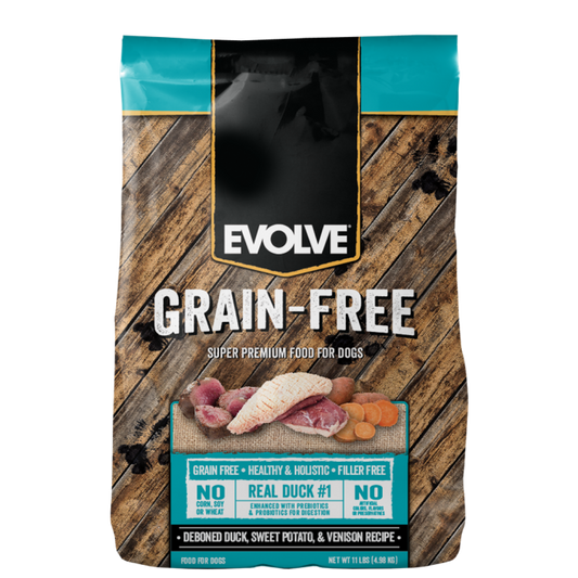 EVOLVE DOG GRAIN FREE DUCK - PATO X 11 LB - 4.98 KG