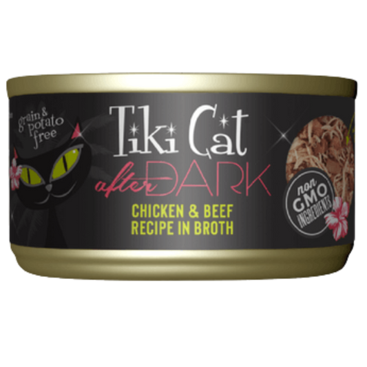 TIKI CAT AFTER DARK POLLO Y CARNE EN CALDO X 80 GR LATA