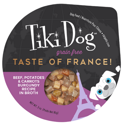 TIKI DOG PETITES TASTE OF FRANCE CARNE BURGUNDY X 85 GR BANDEJA