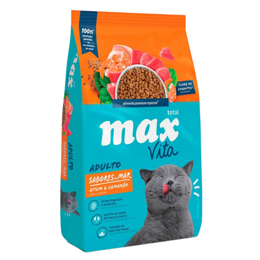 MAX F VITA GATO ADULTO SABORES DEL MAR ATUN Y CAMARONES 3KG