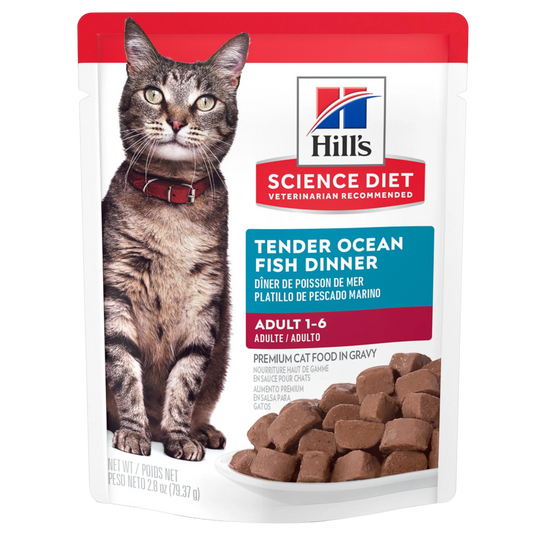 HILLS F ADULTO TENDER ACEAN FISH POUCHE X 79 GRS