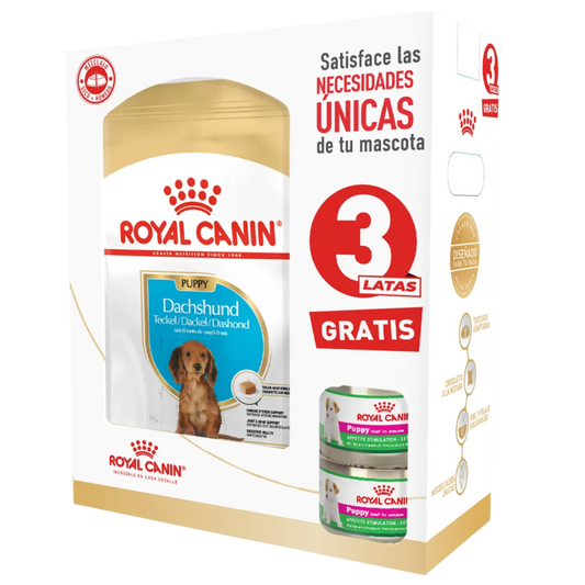 ROYAL MIXF DACHSHOUND PUPPI X 1.14 KG +3 LATAS