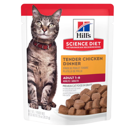 HILLS F ADULTO TENDER CHICKEN POUCHE X 79 GRS