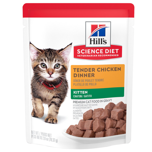 HILLS F KITTEN TENDER CHICKEN POUCHE 79 GRS