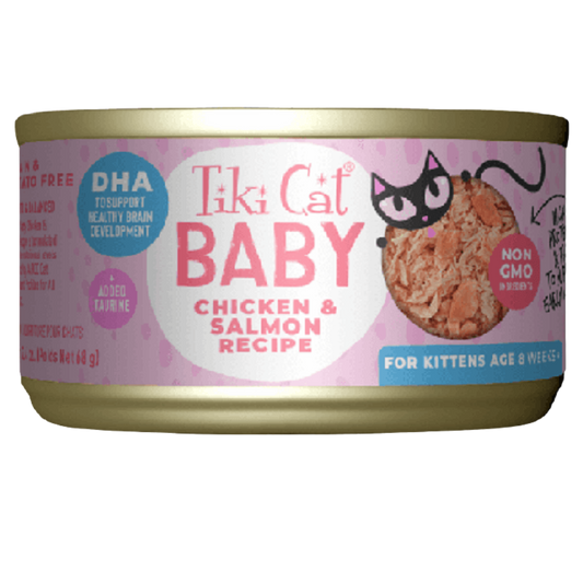 TIKI CAT BABY POLLO Y SALMON X 68 GR LATA