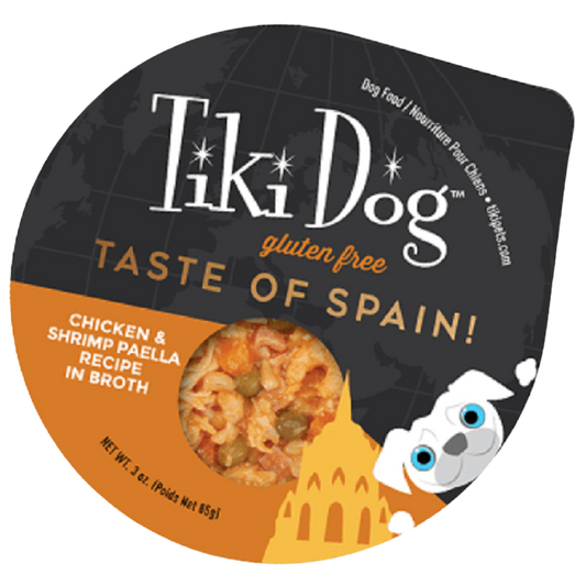 TIKI DOG PETITES TASTE OF SPAIN POLLO Y CAMARON PAELLA X 85 GR BANDEJA