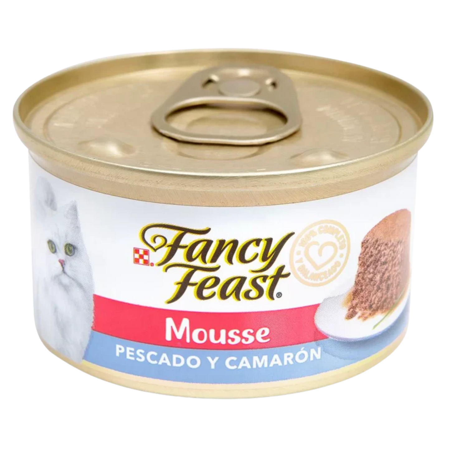 FANCY FEAST MOUSSE PESCADO Y CAMARON X 85 GR