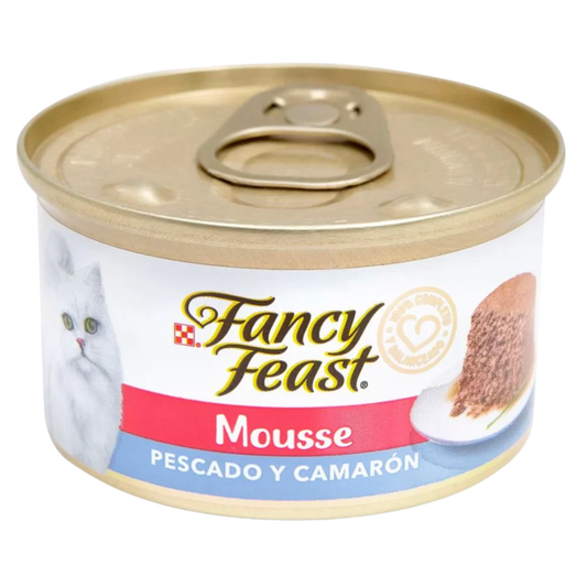 FANCY FEAST MOUSSE PESCADO Y CAMARON X 85 GR