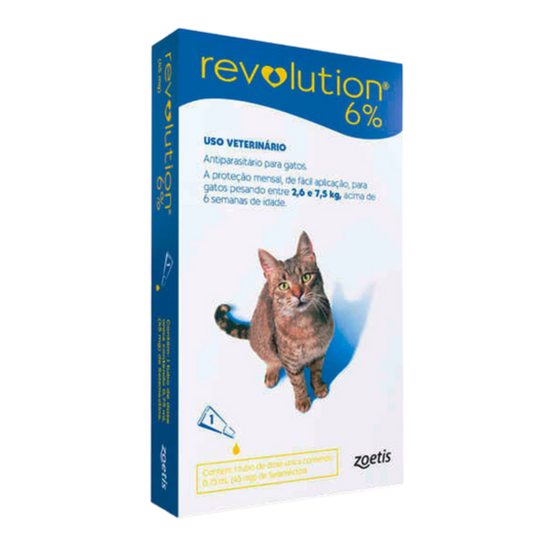 REVOLUTION 6% X 0.75 ML 2.6 A 7.5 KG AZUL