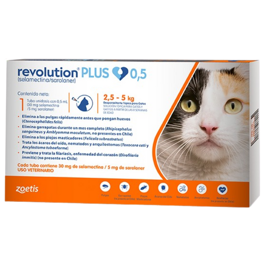 REVOLUTION PLUS 0.5 ML TBX 1 TAB NARANJA