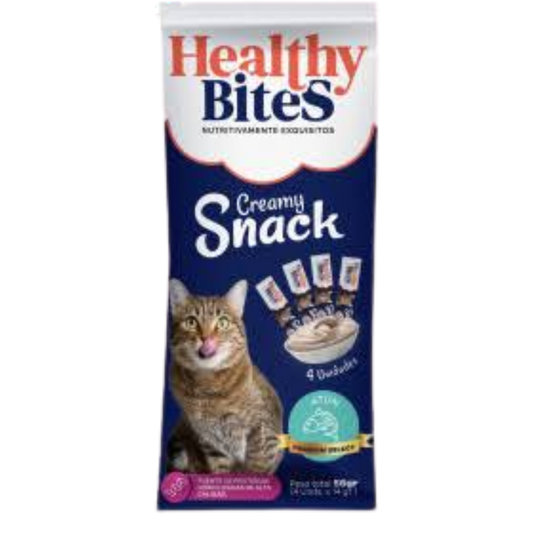 HEALTHY BITES CREAM GATO ATUN SOBRE X 56 GR
