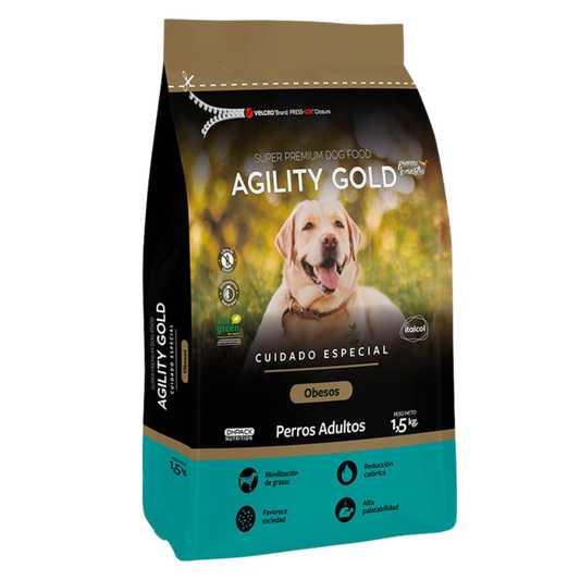 AGILITY GOLD ADULTOS OBESOS X 1.5 KG